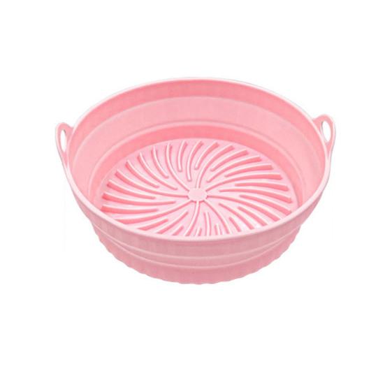 Foldable Air Fryer Silicone Liners Reusable Air Fryer Basket Round/Square Oven Baking Tray for Air Fryer Oven Accessories