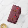 Portafoglio lungo alla moda con design stampato di bassotto e palloncino a forma di cuore, portamonete portatile multifunzionale accattivante con chiusura, grande