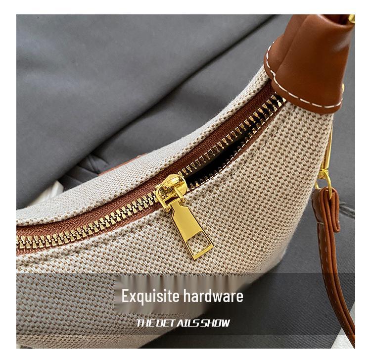 2025 Korean Trendy Plaid Kids Crossbody & Handheld Mini Crescent Bag