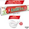 KatchOn, XtraLarge Welcome To The Carnival Banner - 120x20 Inch | Carnival Decorations | Circus Games Decoration for Event Outdoor | Circus Banner