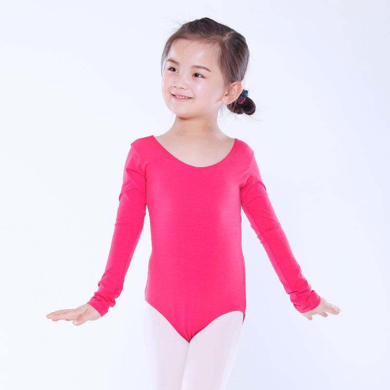 Dětský gymnastický a baletní cvičební dres s dlouhým rukávem