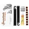 Portable Bicycle Flat Tire Repair Kit - Inner Tube Patching Tools, Tyre Levers & Rubber Repair Pads with Cold Patch Sealant