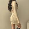 Women's V-neck Knitted Inner Dress