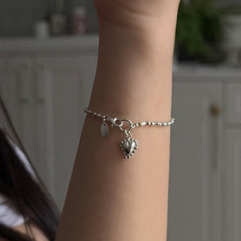 Melliv Ugly Heart Pendant Mix Eggball Chain Bracelet_mvb04