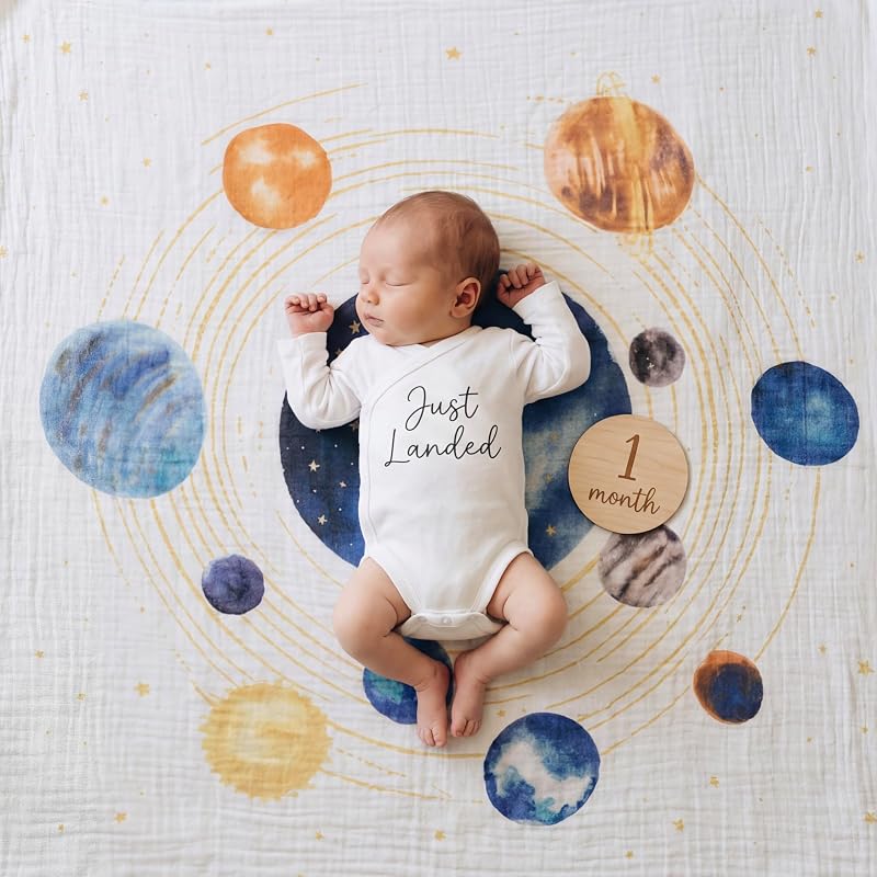 aden+anais Swaddle Space Organic 2-Piece Set for Newborns, 120cm x 120cm, Cotton Muslin (SWADABASWO20013)
