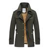 Business Casual Long Section Winter Jacket Men Trench Coat Windbreaker Men's Overcoat Warmth Jacket