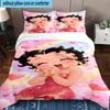 3PCS Laday In Red Dress 3pcs Bedding,Including 3PCS Duvet Cover And 2pcs Pillowcases Perfect for Christmas,Ideal for Bedroom, Dormitory