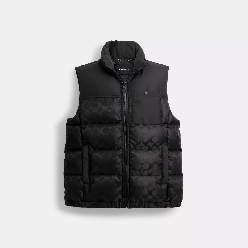 

Пуховик Coach Signature черный