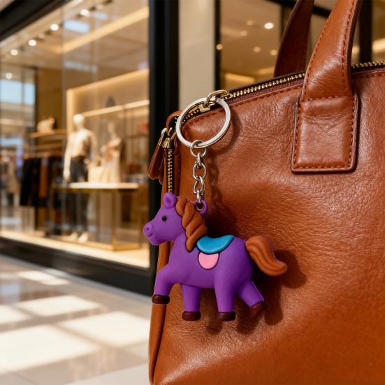 1/2Pcs Keychain Zodiac Horse Design Compact Mini Size Handmade Key Chain Bags Backpacks Wallets Cars Accessories