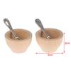 4pc/Set Dollhouse Miniature Furniture Small Wooden Bowl Spoon Model Diy Accessories For Kids