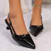 *Summer Comfort Pointed High-heeled Sandals for Women Fashionable New Elegant Slim Heeled Party Sandals In Large Size