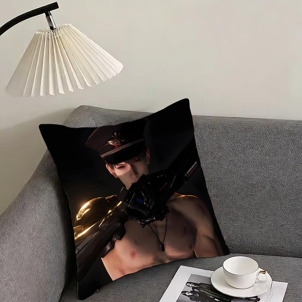 Love And Deepspace Zayne Cushion Cover Pillowcase Ultra Soft Skin Friendly Fabric Cloud Like Comfort & Concealed Zipper