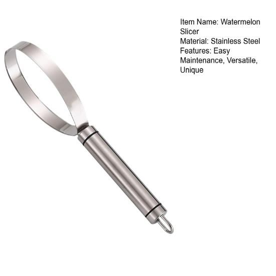 Stainless Steel Watermelon Slicer Fruit Scoop Melon Baller Multifunctional Fruit Cutting Tool for Even Watermelon Dicing Portable Cutter for Melon