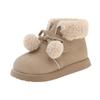 Girls velvet Martin boots cute baby princess boots fashion sweet soft-soled short boots children warm two cotton boots