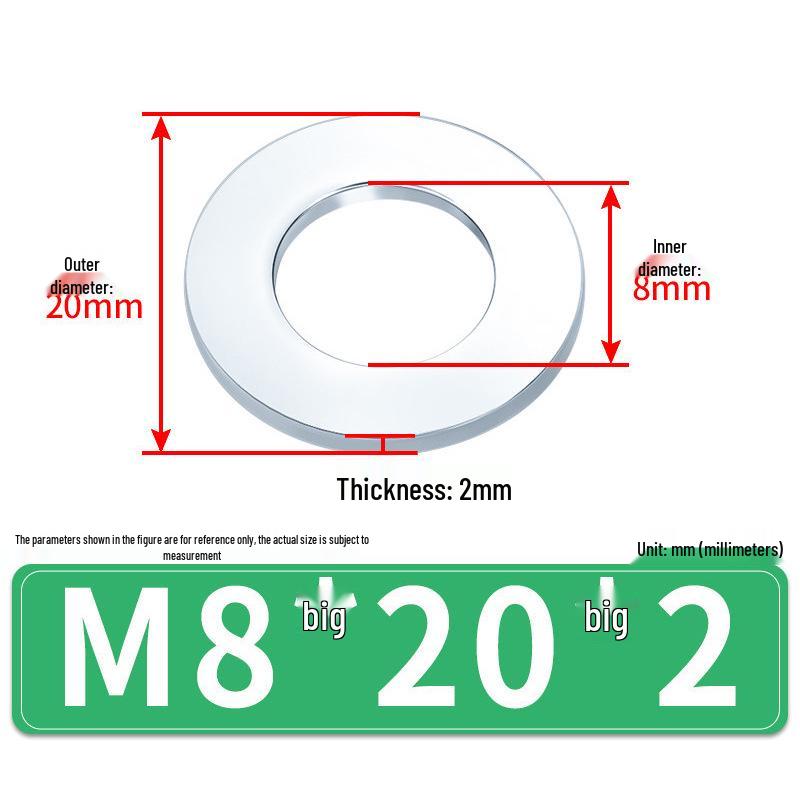 Extra Large Galvanized Metal Flat Washers - Sizes M1.6 to M14