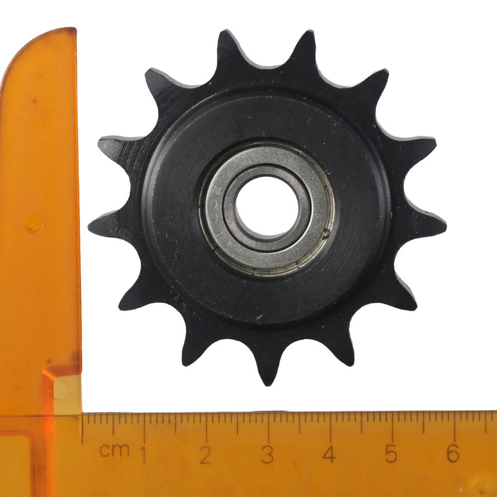 10mm Bore 1/2" Pitch Chain Idler Sprocket Bearing Circlip for ISO 08B Chains Machinery Transmission
