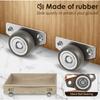 8/1 PZ Mini Ruote Girevoli Laterali Silenziose in Gomma Ruote per Mobili Direzionali per Carrello Cassetto Pensili da Cucina