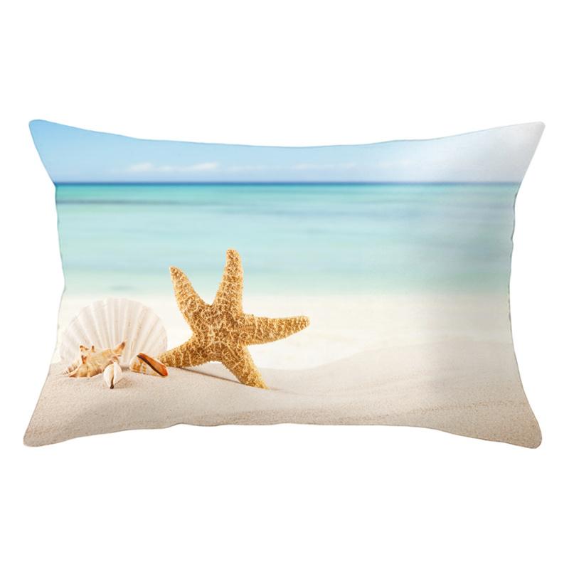 30x50cm Ins Sommer Strand Kissenbezug Meer Seestern Muschel Shell Kissen Abdeckung Sofa Hause Dekoration Landschaft Polyester kissenbezüge