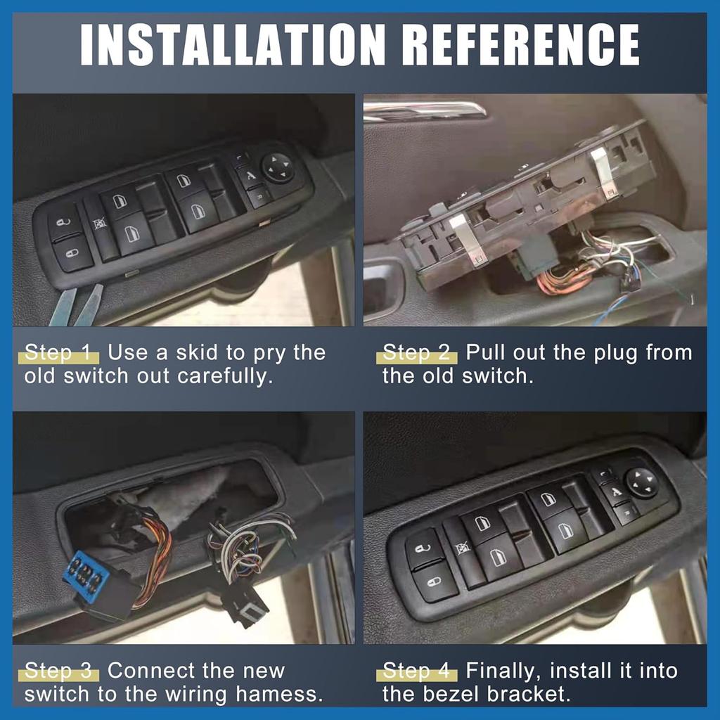 Master Driver Side Power Window Switch No.1669054300 with Tool Window Control Switch for Mercedes-Benz CLA45 for AMG 2014-2017