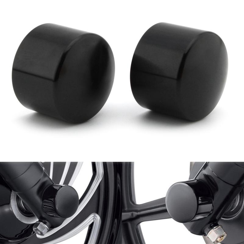Tapa de cubierta de tuerca de eje delantero compatible con Sportster Touring Softail Dyna VRSC Electra Glides Forty Eight Motorcycle 1 par