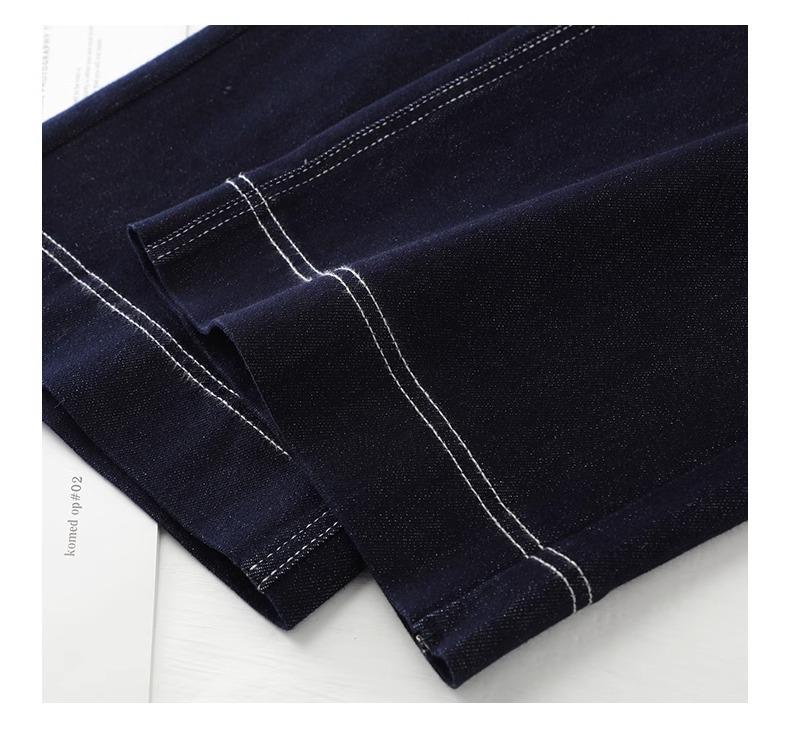 Women's Dark Blue High Waist Petite Retro Wide Leg Jeans - 2025 Spring & Autumn Collection