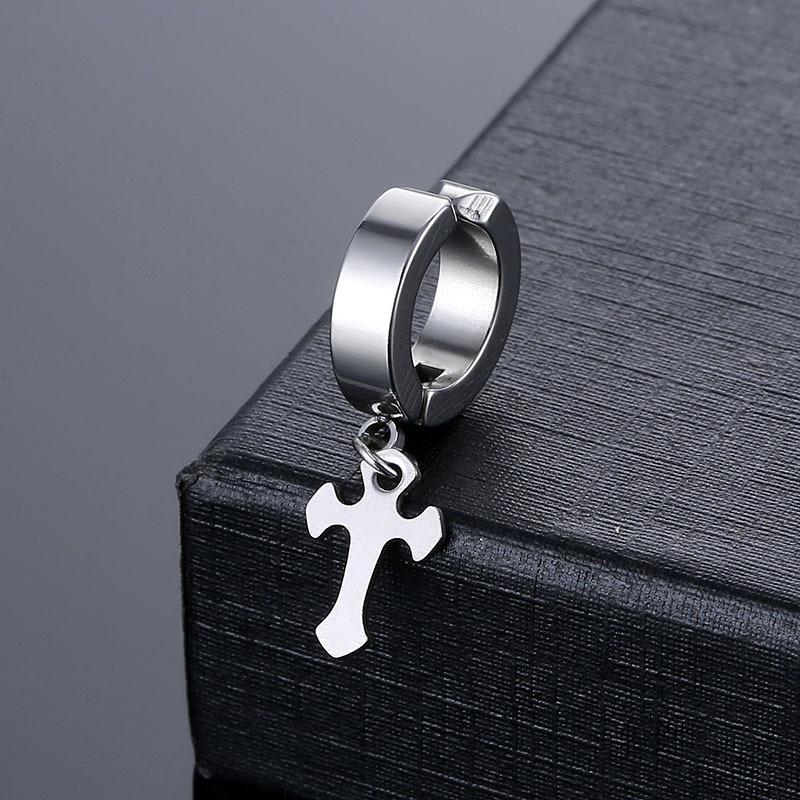 Mini Punk Malé Křížové Klipsové Náušnice Párty Šperky Nerezová Ocel Náušnice Dárky Pro Přátele Ženy Muž