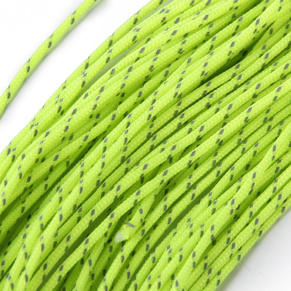1.8MM Grønt Fluorescerende Reflekterende Bardunsnor Teltline Bardun Campingline Paracord