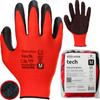Mercator Tech Red+Black Latex Work Gloves - - 12 Pairs