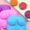 3D Cupcake, Flower Rose, Ice Cream, Chocolate, Soap, Muffin, Cake Silicone Molds with 6 Holes, Bakeware, Baking Cake Pan