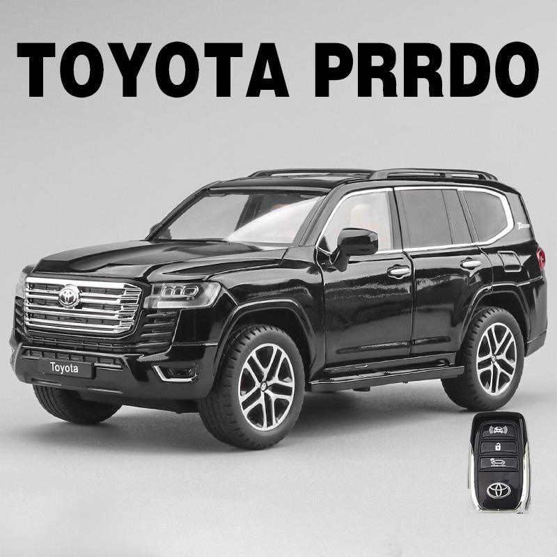 1:24 Toyota LAND CRUISER PRADO Alphard Key Control Alloy Car Model Sound and Light Children's Toy Collectibles Birthday gift