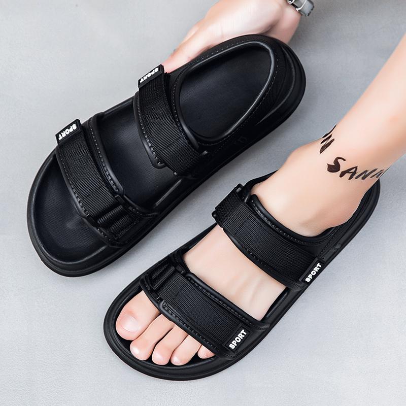 Couple's Hook and Loop Sandals Men's And Women's Summer Flat Sandals Beach Shoes Man Casual Shoes Outside Men's Sports Sandals