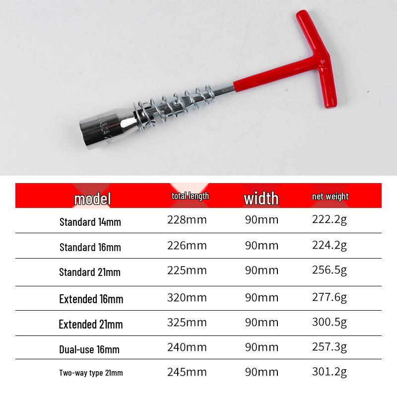 Universal Joint Spark Plug Wrench Extension for Removal and Installation