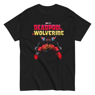 26 Deadpool & Wolverine T Shirt Mens Marvel Comics X-Men Movie New Tee Black Unisex T-Shirt