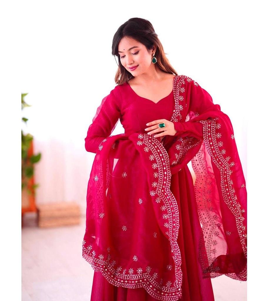 Women Designer Party Wear Look Salwar Suit Gown Set Indian Bollywood Anarkali Ethnic Dress