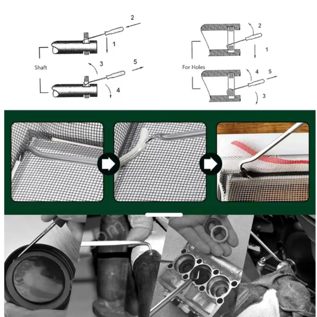 Carro Auto Veículo Óleo Selo Chaves De Fenda Conjunto O-Ring Selo Junta Extrator Removedor Pick Ganchos Ferramentas Selagem Ferramentas De Reparo 16cm 4Pcs