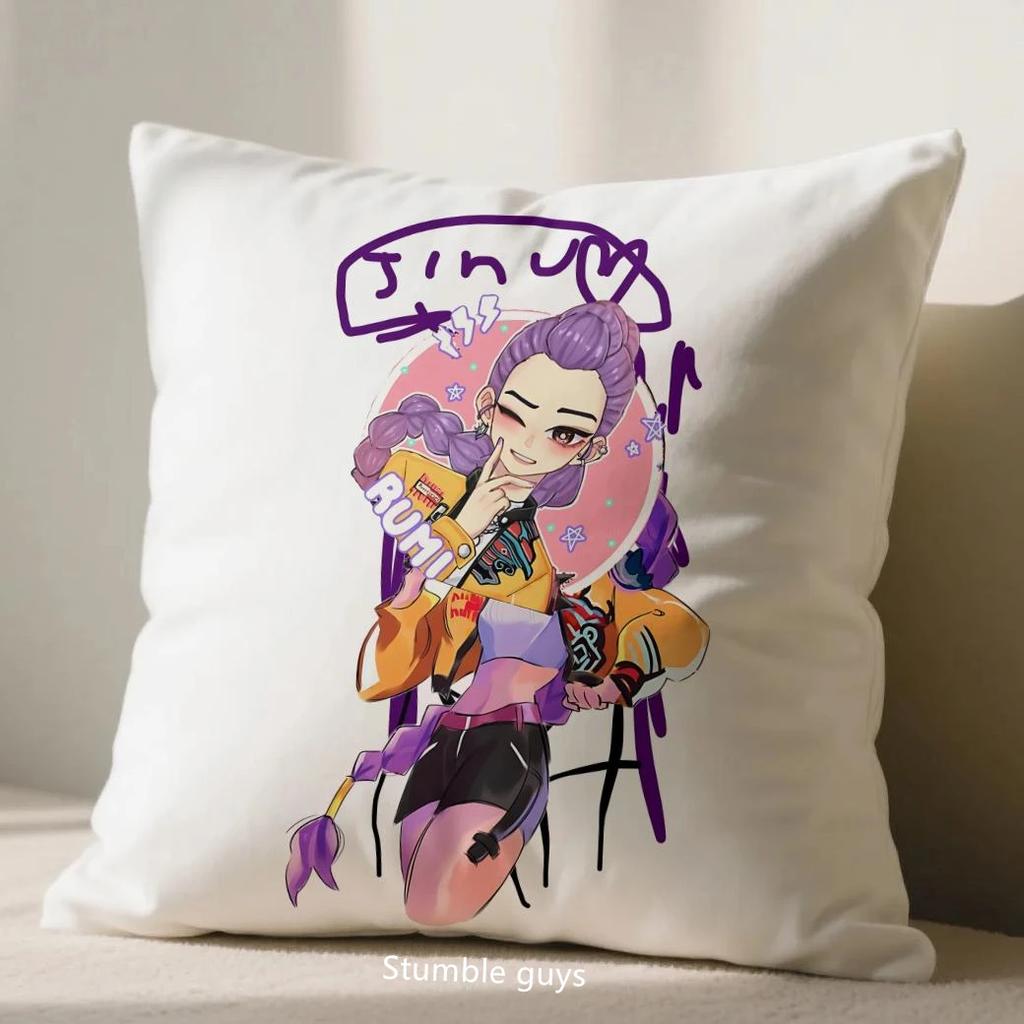 Demon Hunters Kpop Sofa Cushion Cover Anime 45X45cm Pillowcase Living Room