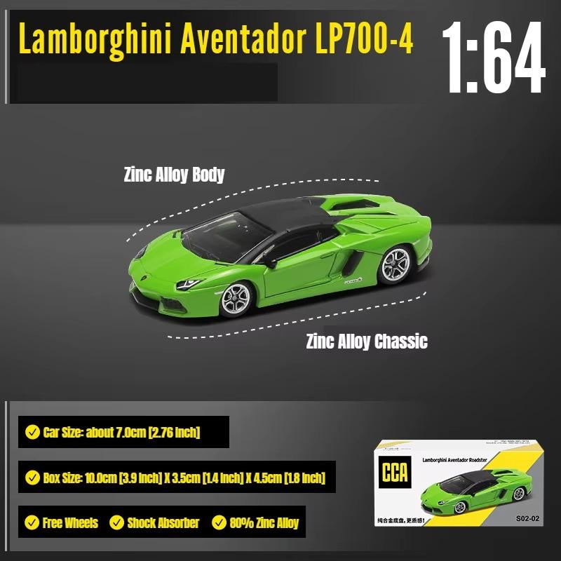 1/64 Lamborghini LP700-4 Miniaturmodell CCA 3 Zoll Legierungsspielzeugauto Fahrzeug Freilauf Metalldruckguss Sammlung Geschenk Kinder Jungen