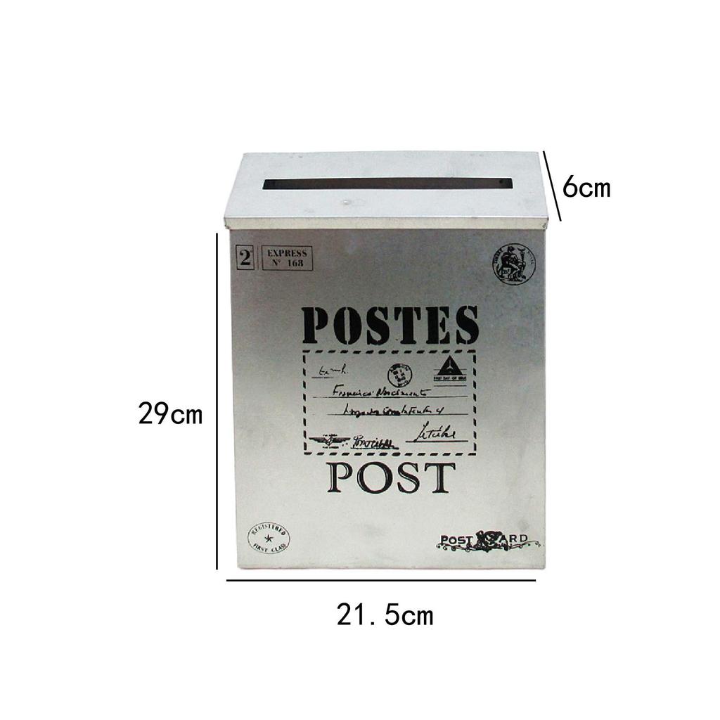 Wall Mounted Mailbox Newspaper Holder Box Letter Box Large Capacity Vintage Wall Hanging Mail Box for Outside House Yard Gate