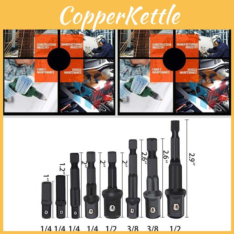 Versatile 8pc Impact Socket Adapter Kit For 1/4 Inch 3/8 Inch 1/2 Inch Drives