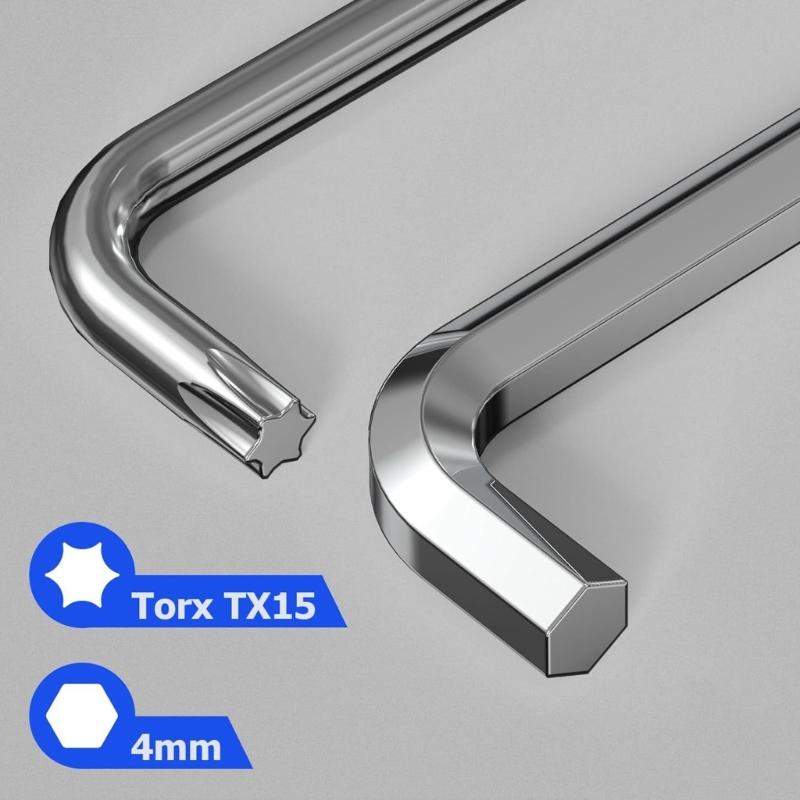 2Pcs Window Adjustment Tool Heavy Duty Steel Steel Window Adjuster 4mm Curved Inside Hexagonal Wrench Enduring