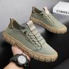 2025 New Men Canvas Shoes Brand Breathable Men Casual Shoes Fashion Comfortable Sneakers Platform Slip On Vulcanized Shoes Male