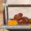 1 Set 1 Set Clear Plastic Corner Brackets 3-Hole Triangle Support Frame For Shelves Cabinets Furniture Hardware Braces Mounting