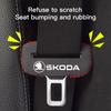 BEVX4 For New Skoda Octavia Kodiaq Fabia Safety Belt Buckle Cover for Anti-collision and Anti-scratch Protection Leather Cover