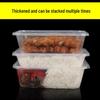 Disposable Rectangular Takeaway Food Containers with Lids