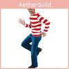 Where's Wally Cosplay Costume For Halloween And Christmas Unisex Cotton Blend Attire