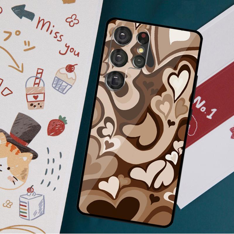 Flower Power Deformed Love Phone Case For Samsung Galaxy S23 S21 S22 Ultra S8 S9 S10 Note 10 Plus S20 FE Cover Funda