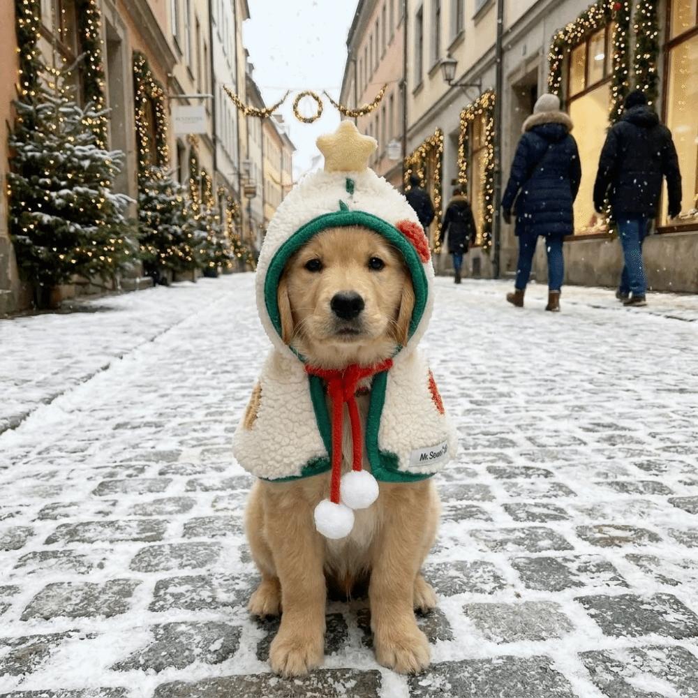 Warm Dog Christmas Cape Cute Pet Cloak Creative Clothing Cat Cosplay Costume Winter Outfit