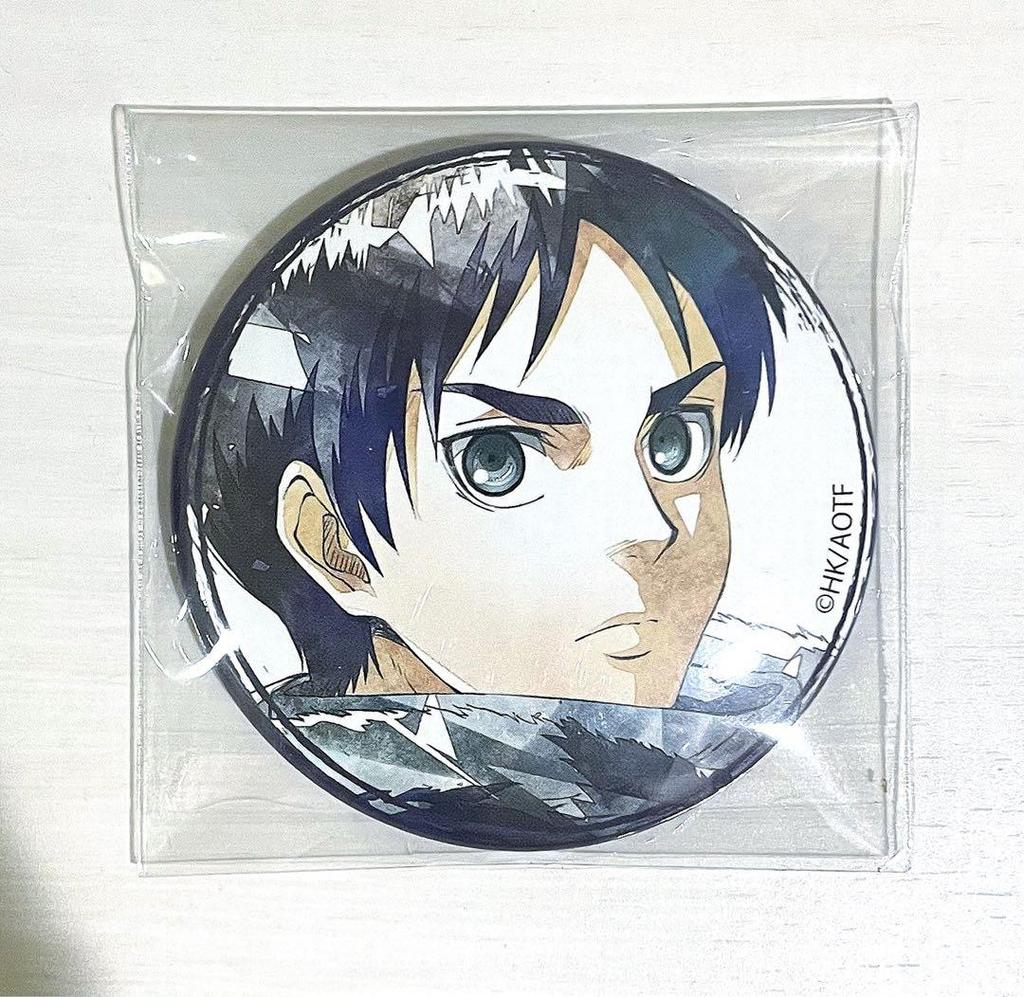 [USED] Attack on Titan Eren Yeager Art-Pic Can Badge Scout Regiment