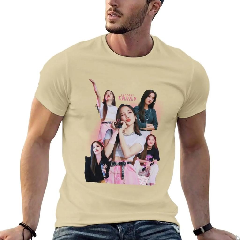 Nowa moda niestandardowy projekt własna Koszulka oversize letnie ubrania koszulki dla mężczyzn bawełna Nowe Wsparcie freen sarocha Koszulka