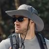 Letní klobouk typu bucket hat pro muže Rybářská čepice Rybářská venkovní sluneční clona Široký okraj Opalovací krém Jízda na kole Turistika Opalovací krém Sluneční klobouk